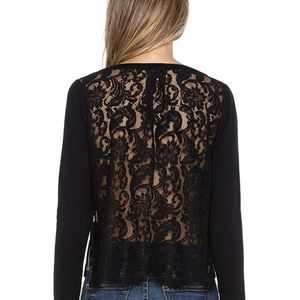 Joie Matrika Black Lace Sweater